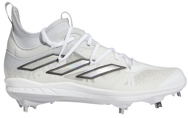 Adidas Afterburner 9 Lightlock White Metal Cleats