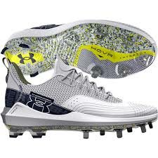 Under Armour Harper 7 White/Navy Metal Cleats