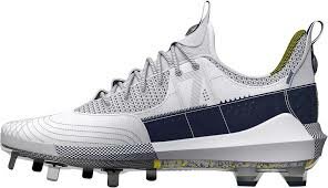 Under Armour Harper 7 White/Navy Metal Cleats