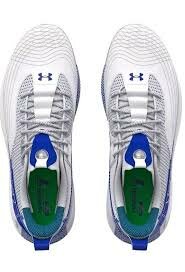 Under Armour Harper 7 White/Royal Metal Cleats