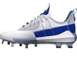 Under Armour Harper 7 White/Royal Metal Cleats