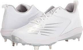 New Balance SMFUSEW3 White Metal Cleats