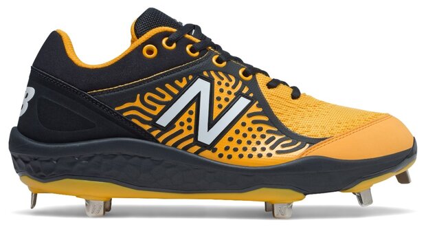 New Balance L3000BY5 Black/Yellow Metal Cleats