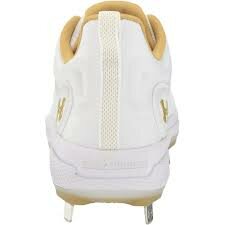 Under Armour Glyde MT White/Gold Metal Cleats