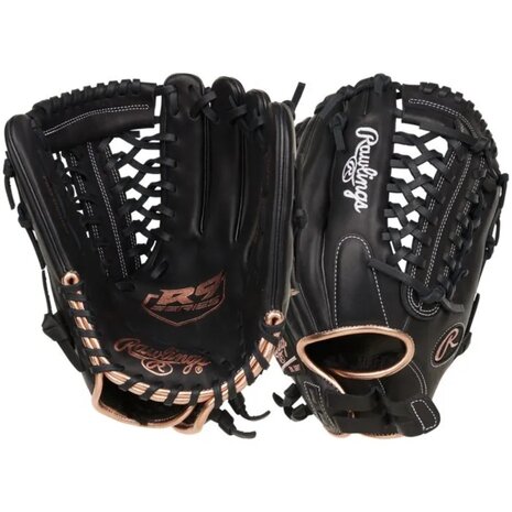 Rawlings R9 Softball 12" Infield/Pitcher Glove Black RHT