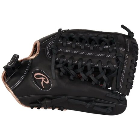 Rawlings R9 Softball 12" Infield/Pitcher Glove Black RHT