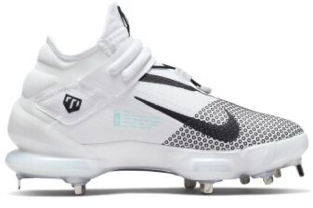 Nike Trout 7 White High Metal Cleats