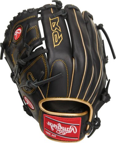 Rawlings R9 12" Infield/Pitcher Glove Black/Gold LHT