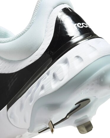 Nike Huarache Elite 4 White/Black Metal Cleats