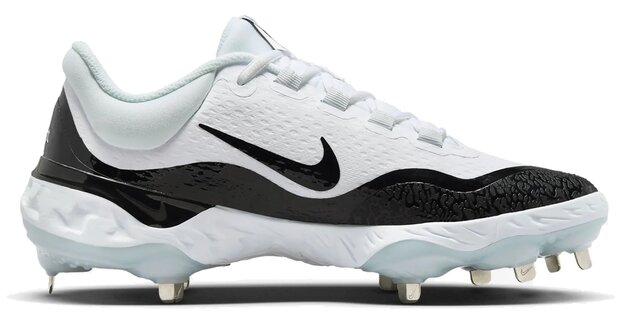 Nike Huarache Elite 4 White/Black Metal Cleats