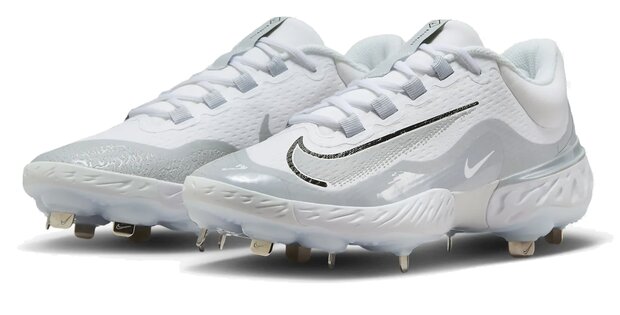 Nike Huarache Elite 4 White/Grey Metal Cleats