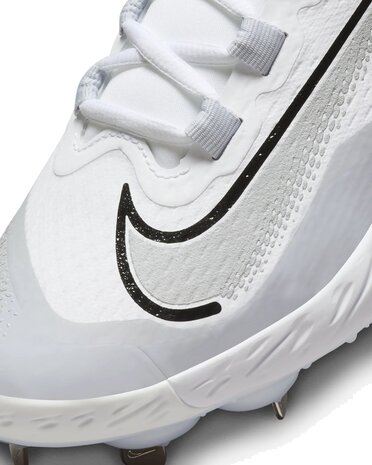 Nike Huarache Elite 4 White/Grey Metal Cleats