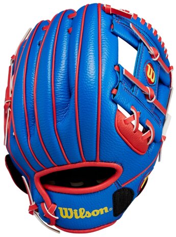 Wilson A200 10" Youth Glove Royal/Red RHT
