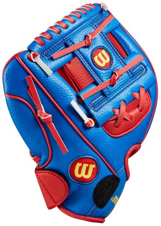 Wilson A200 10" Youth Glove Royal/Red LHT