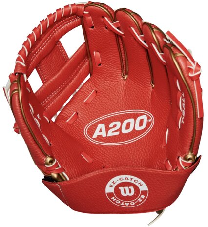 Wilson A200 9" Youth Glove Red/Gold RHT