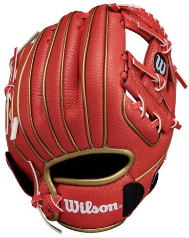 Wilson A200 9" Youth Glove Red/Gold RHT