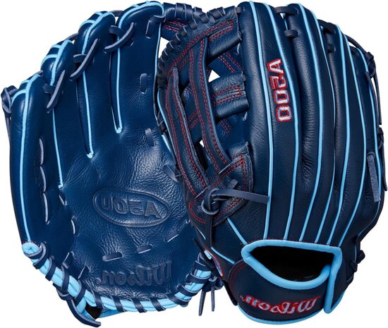 Wilson A500 12" Infield/Pitcher Glove Navy/Baby Blue LHT