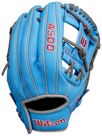 Wilson A500 11" Infield Glove Baby Blue/Grey RHT