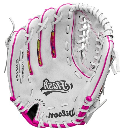 Wilson A440 12" Youth Outfield Glove White/Pink/Tie-Dye LHT