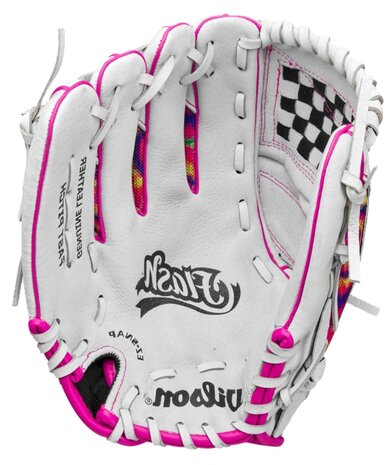 Wilson A440 11.5" Youth Infield Glove White/Pink/Tie-Dye LHT
