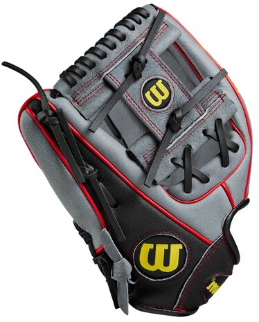 Wilson A450 11.5" Youth Infield Glove Gray/Black/Red LHT