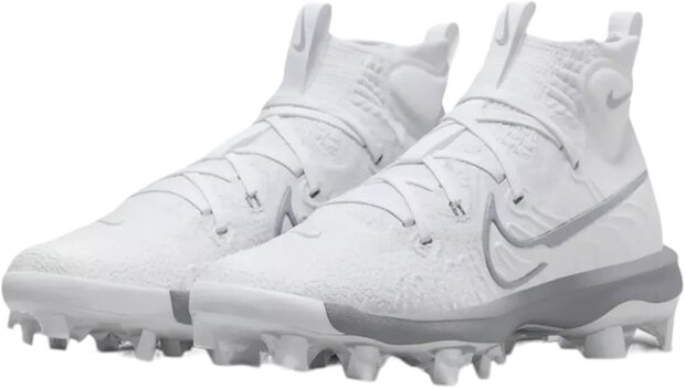 Nike Huarache NXT White/Grey High Rubber Cleats