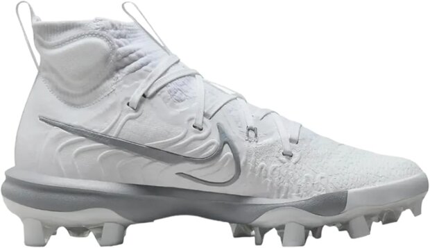 Nike Huarache NXT White/Grey High Rubber Cleats