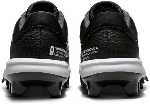 Nike Hyperdiamond 4 Pro Black Low Rubber Cleats