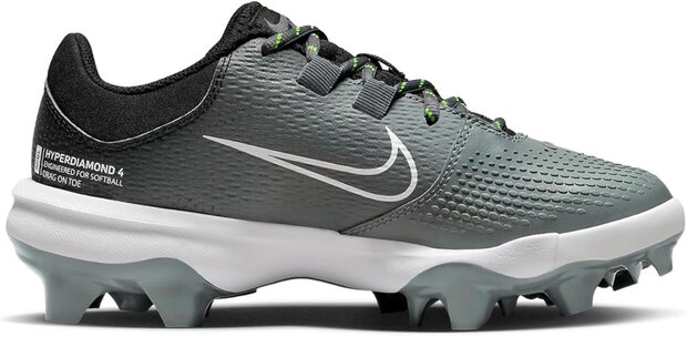 Nike Hyperdiamond 4 Pro Dark Grey Low Rubber Cleats