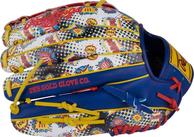 Rawlings Heart of the Hide 12.75" Outfield Glove Royal/Scarlet/Comic RHT