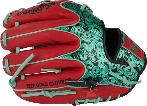 Rawlings Heart of the Hide 11.5" Infield Glove Scarlet/Black/Mint RHT