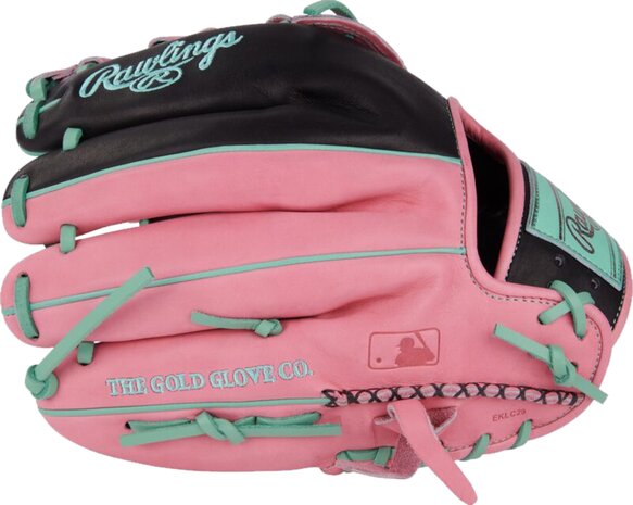 Rawlings Heart of the Hide 12.25" Outfield Glove Black/Pink/Mint RHT