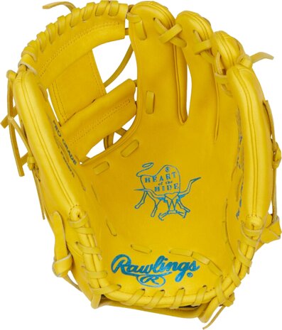 Rawlings Heart of the Hide 11.5" Infield Glove Yellow/Blue RHT