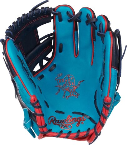 Rawlings Heart of the Hide 11.5" Infield Glove Teal/Navy/Red RHT