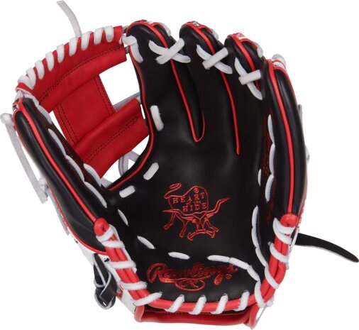 Rawlings Heart of the Hide 11.5" Infield Glove Black/Red/White Casino RHT