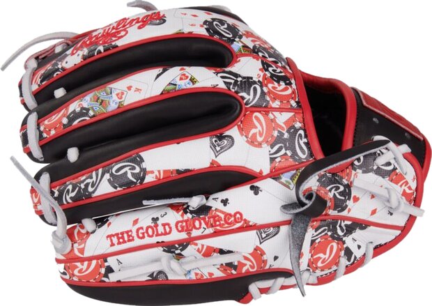Rawlings Heart of the Hide 11.5" Infield Glove Black/Red/White Casino RHT