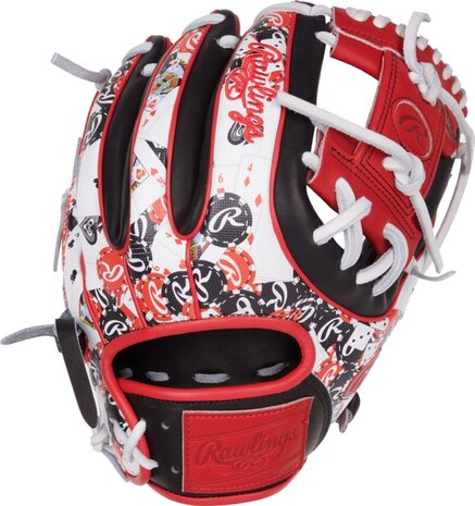 Rawlings Heart of the Hide 11.5" Infield Glove Black/Red/White Casino RHT
