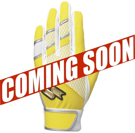 SSK ProEdge Batting Gloves Gold/White