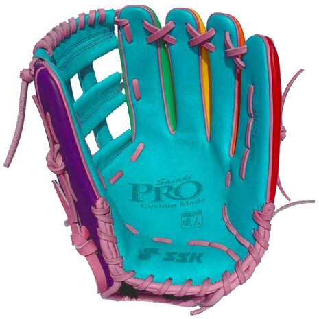 SSK Pro Custom 12.5" Outfield Glove Rainbow RHT