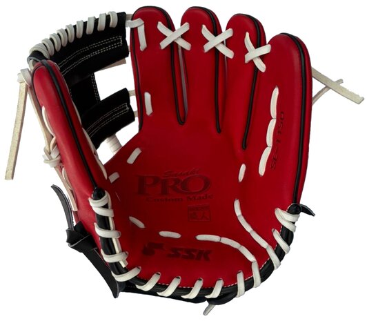 SSK Pro Custom 11.5" Infield Glove Red/Black/White RHT
