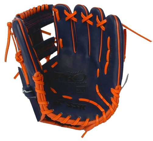 SSK Pro Custom 11.5" Infield Glove Navy/Orange RHT