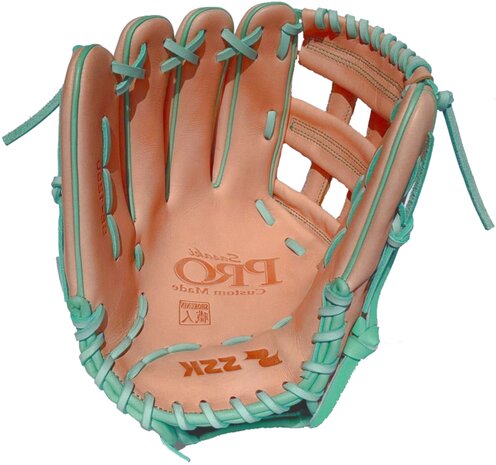 SSK Pro Custom 12.5" Outfield Glove Salmon/Mint LHT