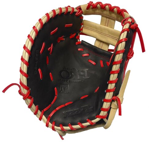 SSK Pro Custom 12.25" First Base Glove Black/Camel/Red LHT