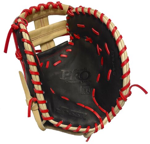 SSK Pro Custom 12.25" First Base Glove Black/Camel/Red RHT