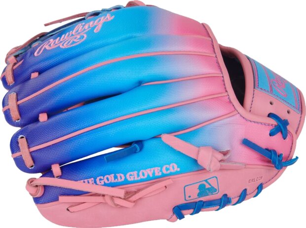 Rawlings Heart of the Hide Fun Burst 11.5" Infield Glove Royal/Colombia Blue/Pink RHT