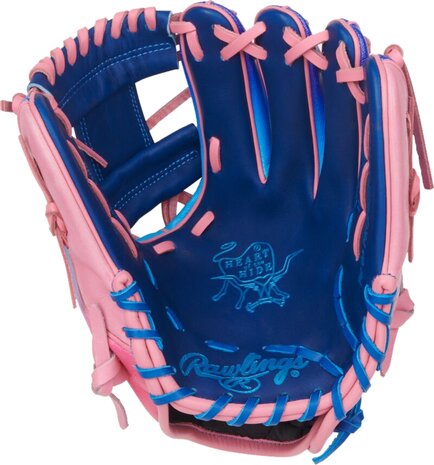 Rawlings Heart of the Hide Fun Burst 11.5" Infield Glove Royal/Colombia Blue/Pink RHT
