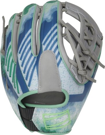 Rawlings REV1X Francisco Lindor 11.5" Infield Glove Grey/Green/Blue RHT