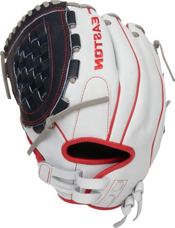 Easton Professional Collection Softball Color Splash 12.5" All-Round Glove White/Navy/Red LHT