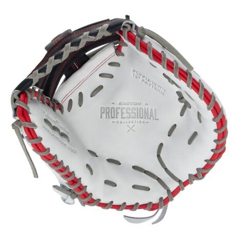 Easton Professional Collection Softball Color Splash 13" First Base Glove White/Navy/Red RHT