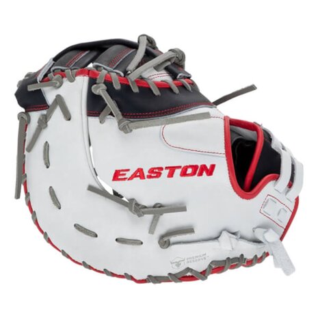 Easton Professional Collection Softball Color Splash 13" First Base Glove White/Navy/Red RHT